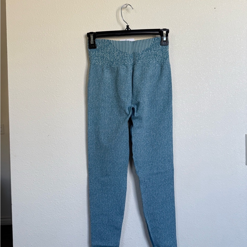 Gymshark Marl Seamless Teal Women's Leggings new size small - Picture 3 of 5